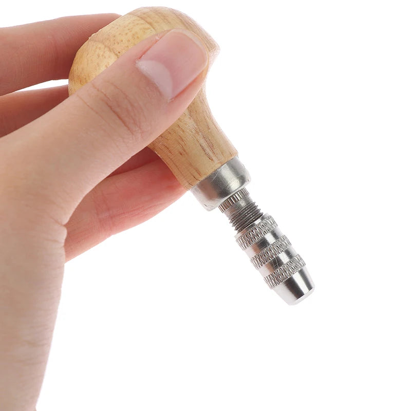 Jeweler's Pin Vise Wooden Handle Wire Wrapping Drill Kit