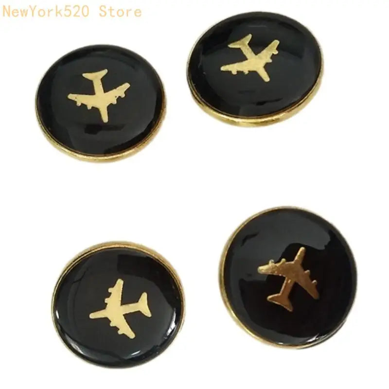 4-Pack Zinc Alloy Uniform Buttons for Pants, Jackets & Dress
