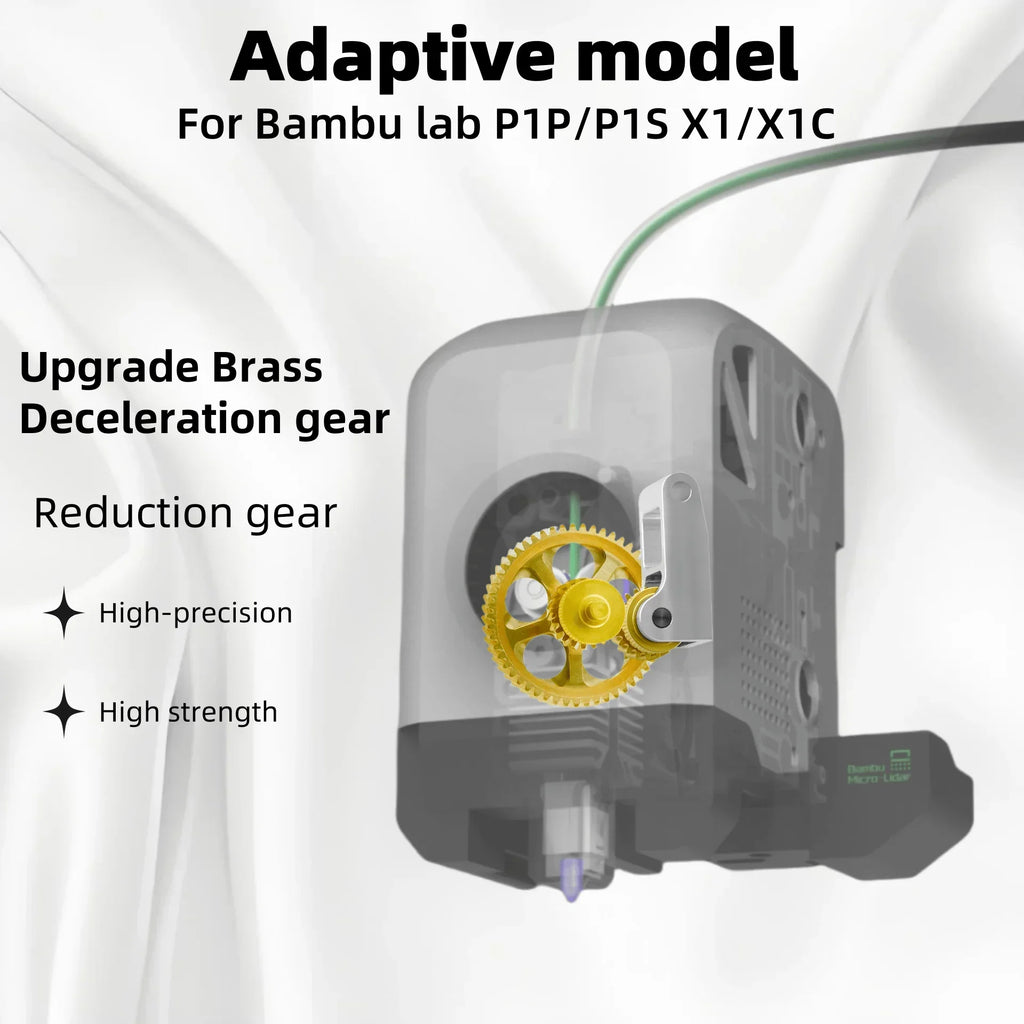 BEGRINT DLC Hardened Steel Extruder Gear – Bambu Lab X1 P1P P1S