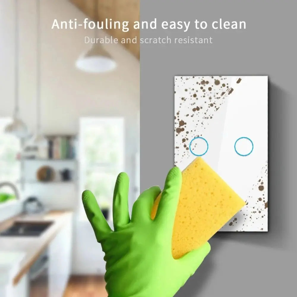 Crystal Glass LED Touch Wall Switch 1/2/3 Gang EU – VIBE