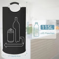 115L Folding Bottle Storage Bag Large Capacity Aluminum Handle Bin