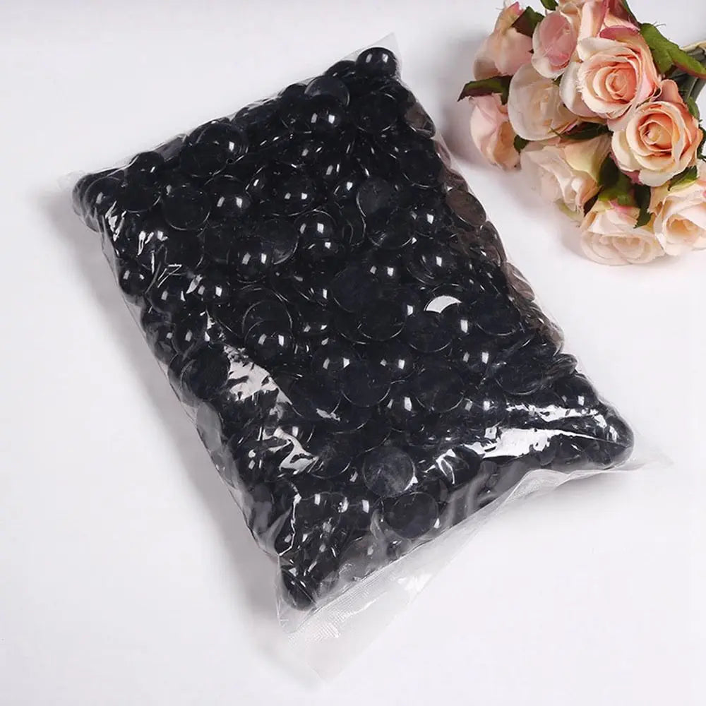 100Pcs Black Plastic Safety Eyes 3–12mm for Dolls & Puppets