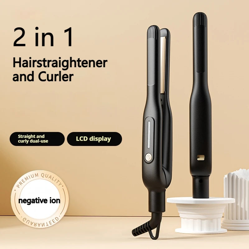 Men's 2-in-1 Hair Straightener & Curling Iron 13mm LCD
