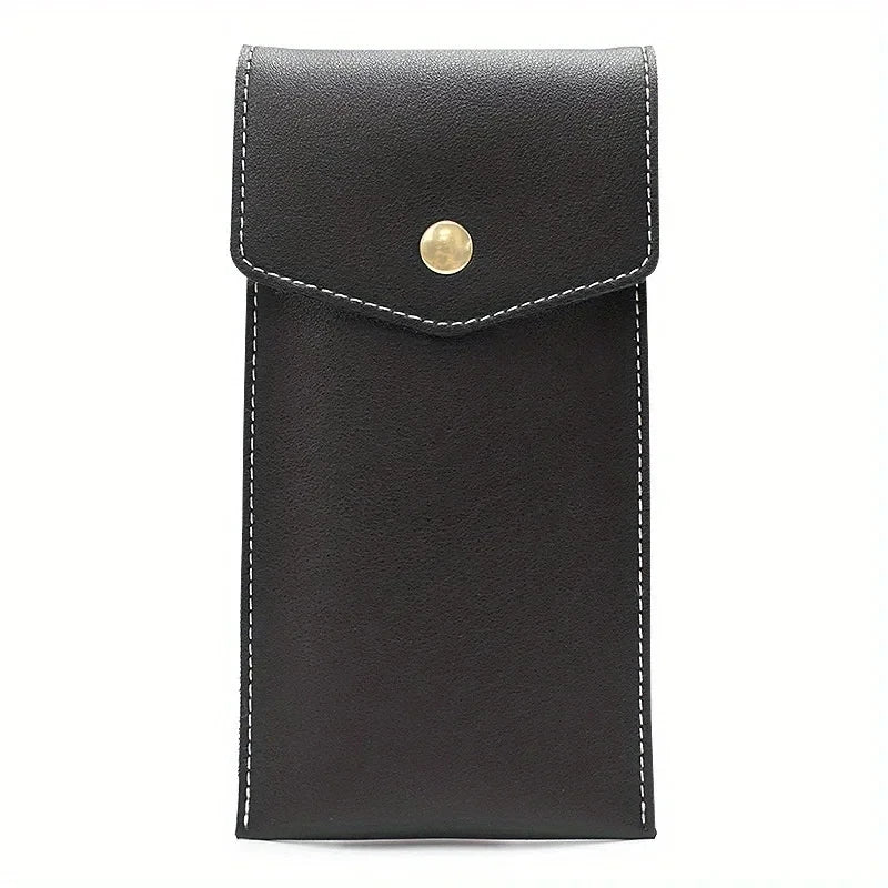 PU Leather Pencil Case Large Capacity Pen & Glasses Bag