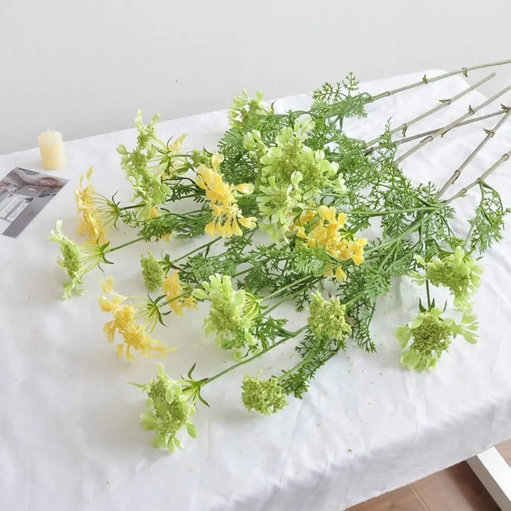 4-Head Artificial Daisy Flower Long Stem Silk Foam Décor 98cm