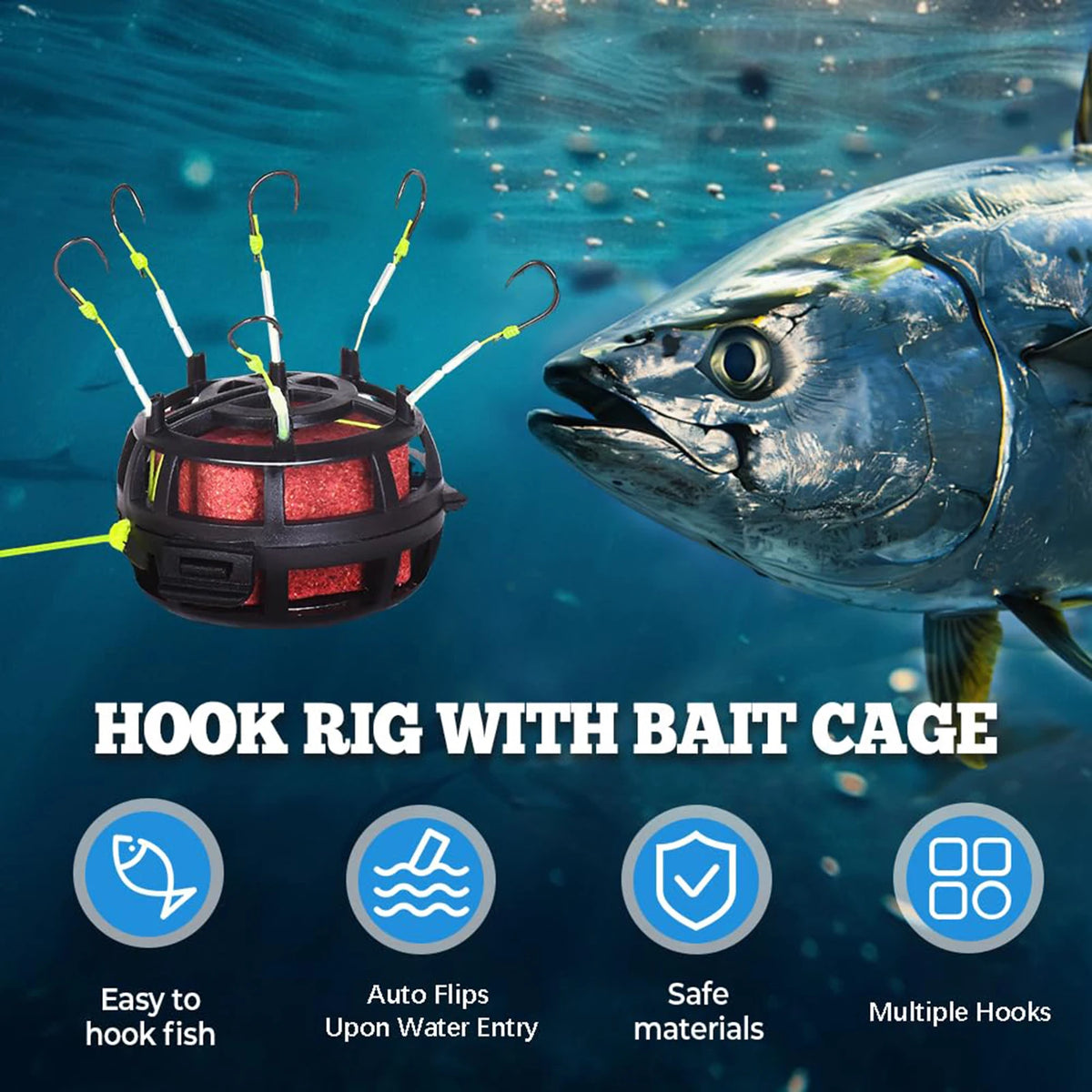 360° Upside-Down Bait Cage Hook | Freshwater & Saltwater