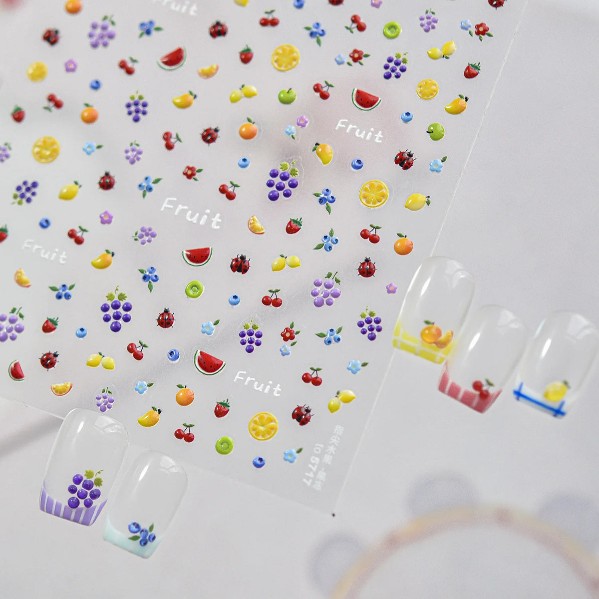Fruit Nail Art Stickers – Jelly Self-Adhesive Nail Decals