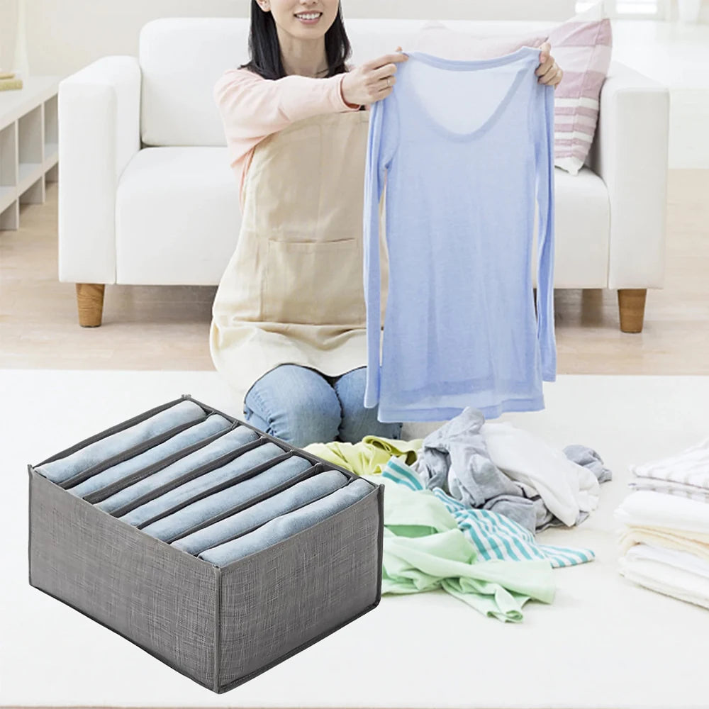4-Piece Wardrobe Clothes Organizer Boxes – Drawer Dividers