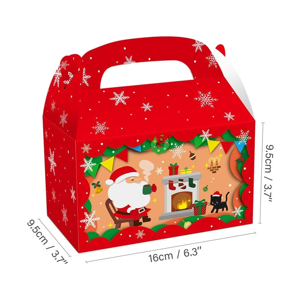 12-Pack Christmas Gift Boxes Foldable Festive Holiday Packaging