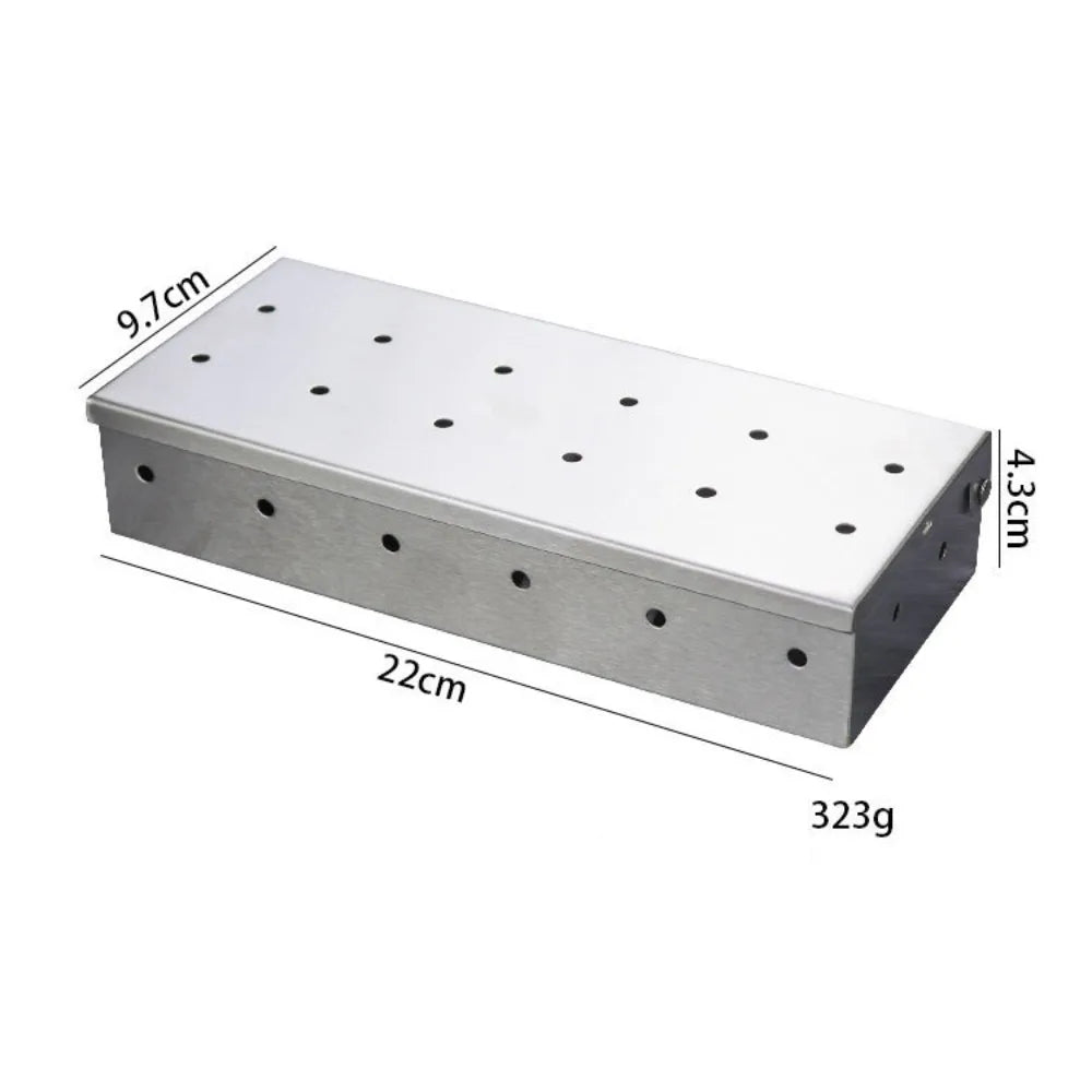 VIBE Stainless Steel Smoker Box for Gas & Charcoal Grills