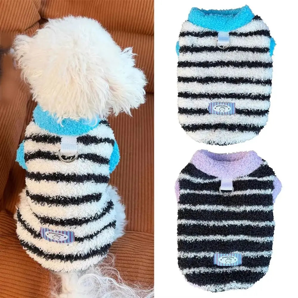 Striped Fleece-Lined Pet Vest for Cats & Dogs | XS–XXL