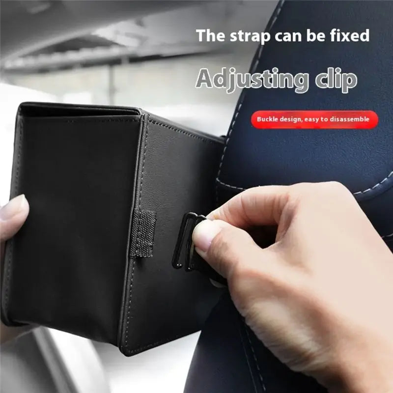 Car Seat Back Leather Tissue Box Hanging Storage Bag | VIBE