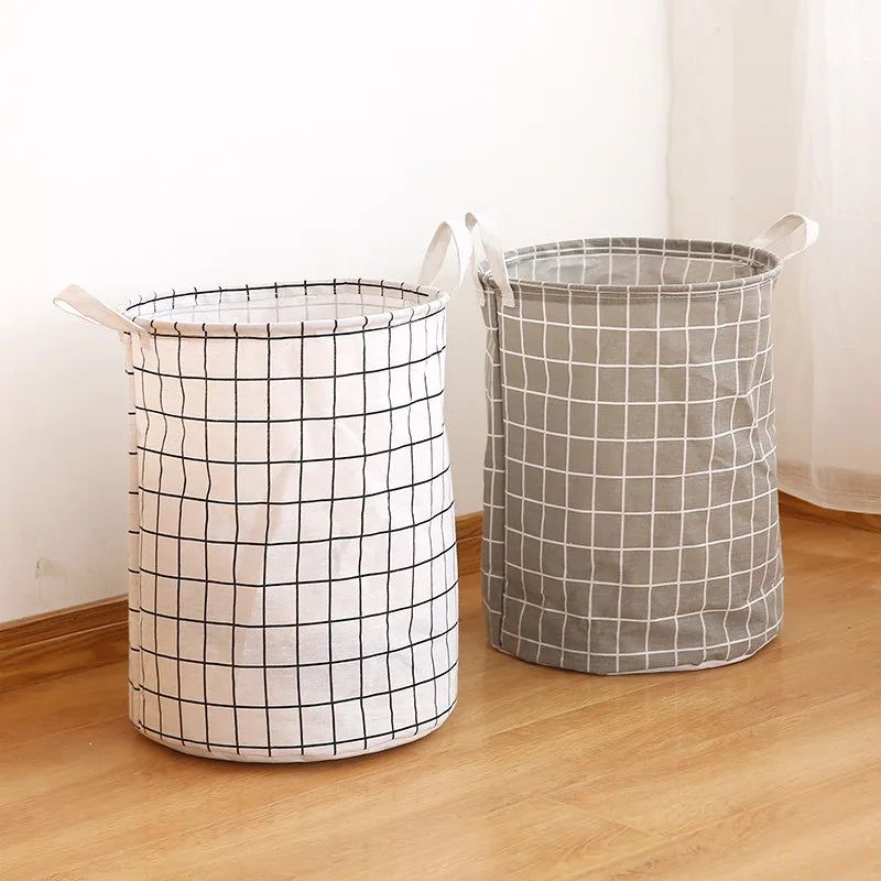 Foldable Fabric Laundry Basket Storage Hamper with Handles
