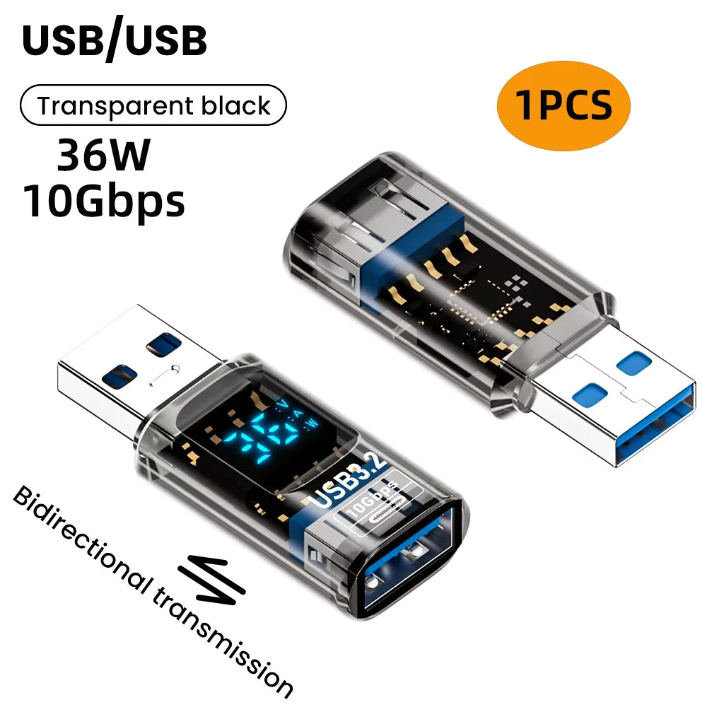 USB 3.2 Digital Display Adapter 10Gbps USB-A to USB-C Converter