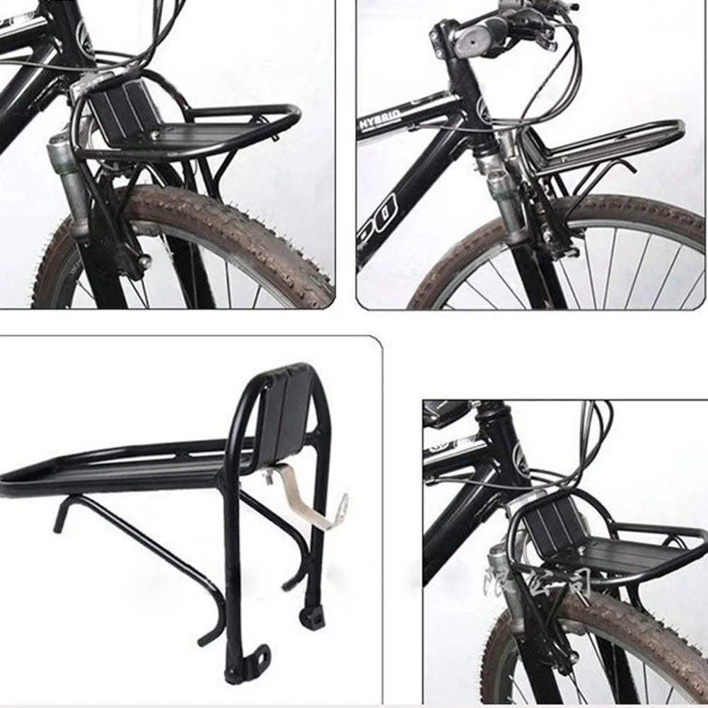 Aluminum Bike Front Rack 10KG Cargo Pannier for 24–28" Bikes