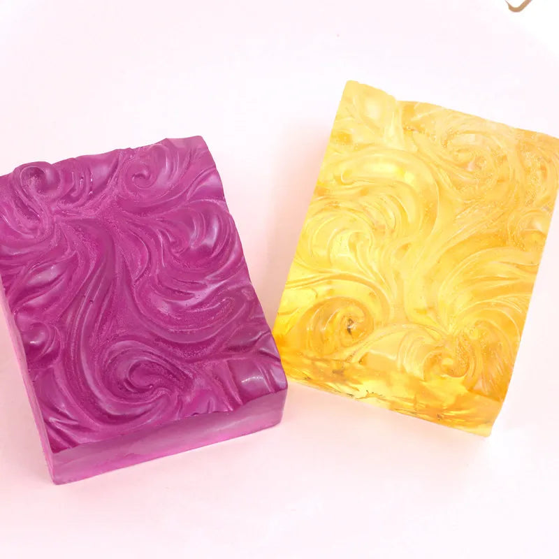 4-Cavity Wave Square Silicone Soap Mold – DIY Cold Process