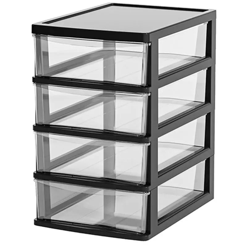 4-Layer Clear Desktop Storage Box with Drawer | Desk Organizer