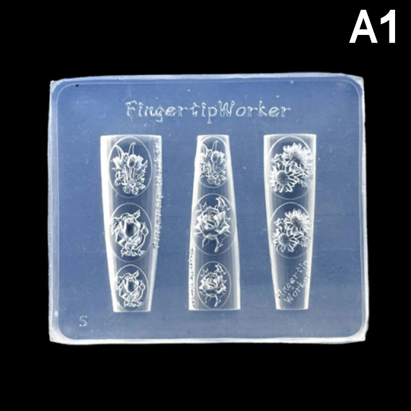 Butterfly Silicone Nail Art Carving Mold – DIY Manicure Stencil