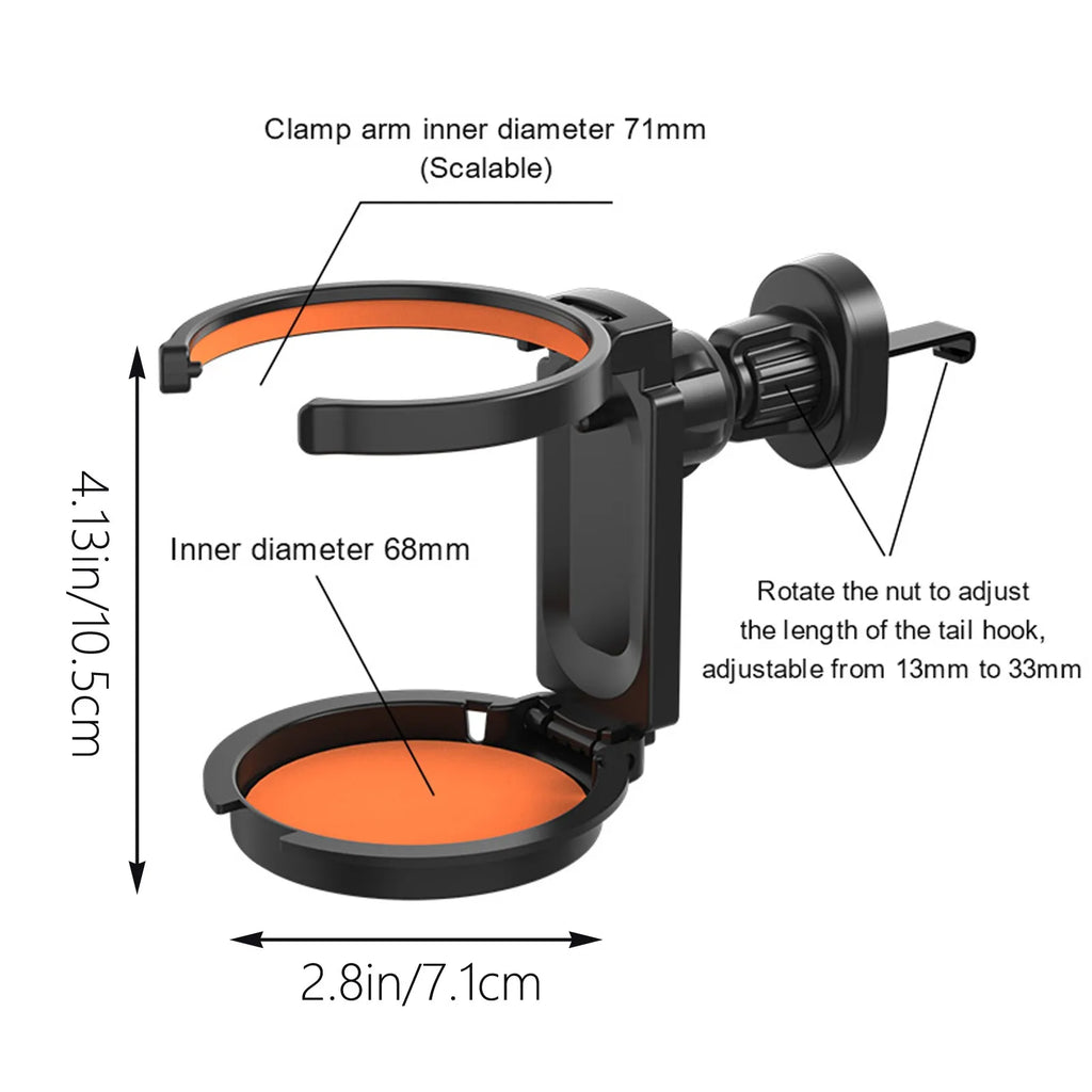 Collapsible Car Vent Cup Holder with Phone Mount | Universal