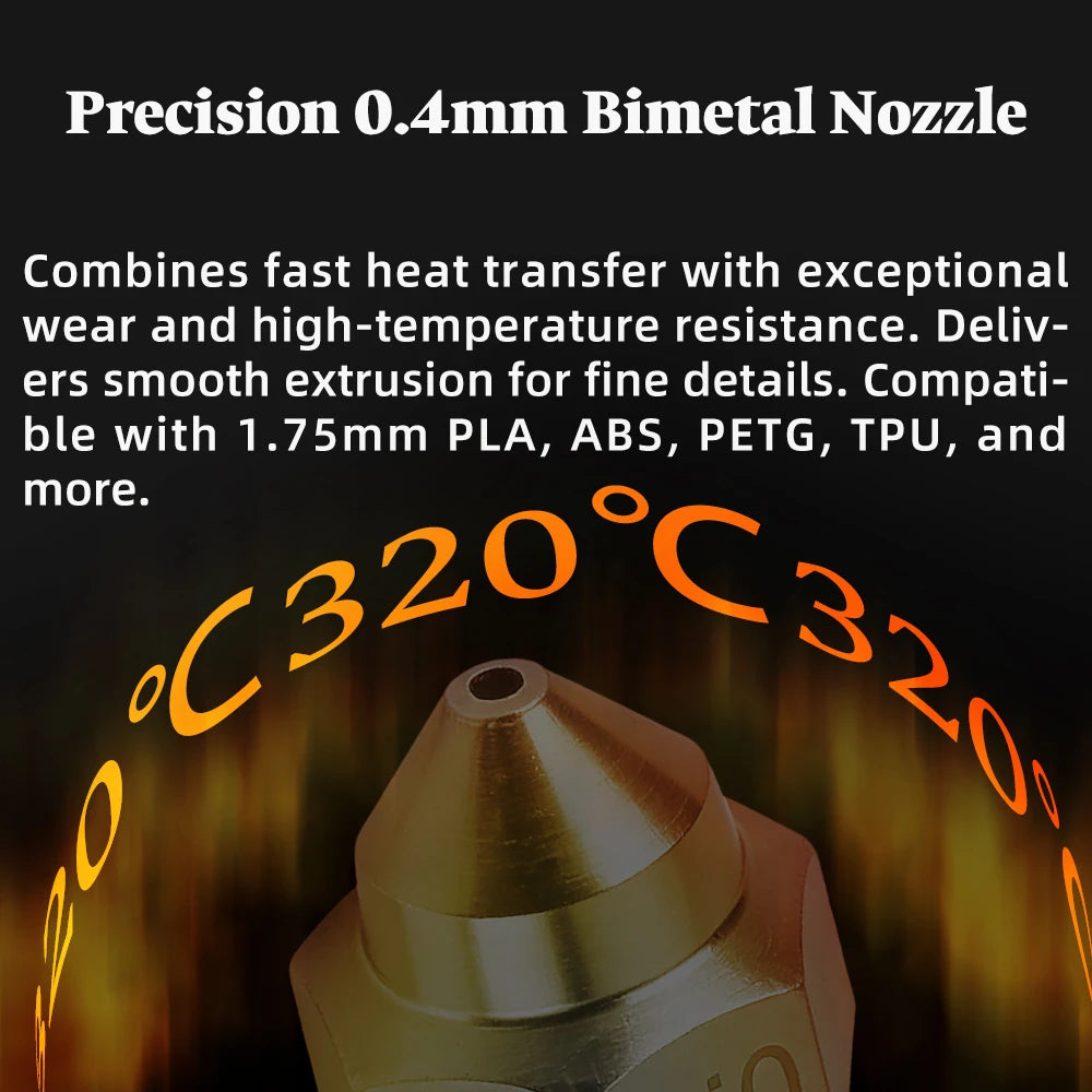 High-Speed Nozzle 0.2–0.8mm for Elegoo Centauri Carbon Hotend