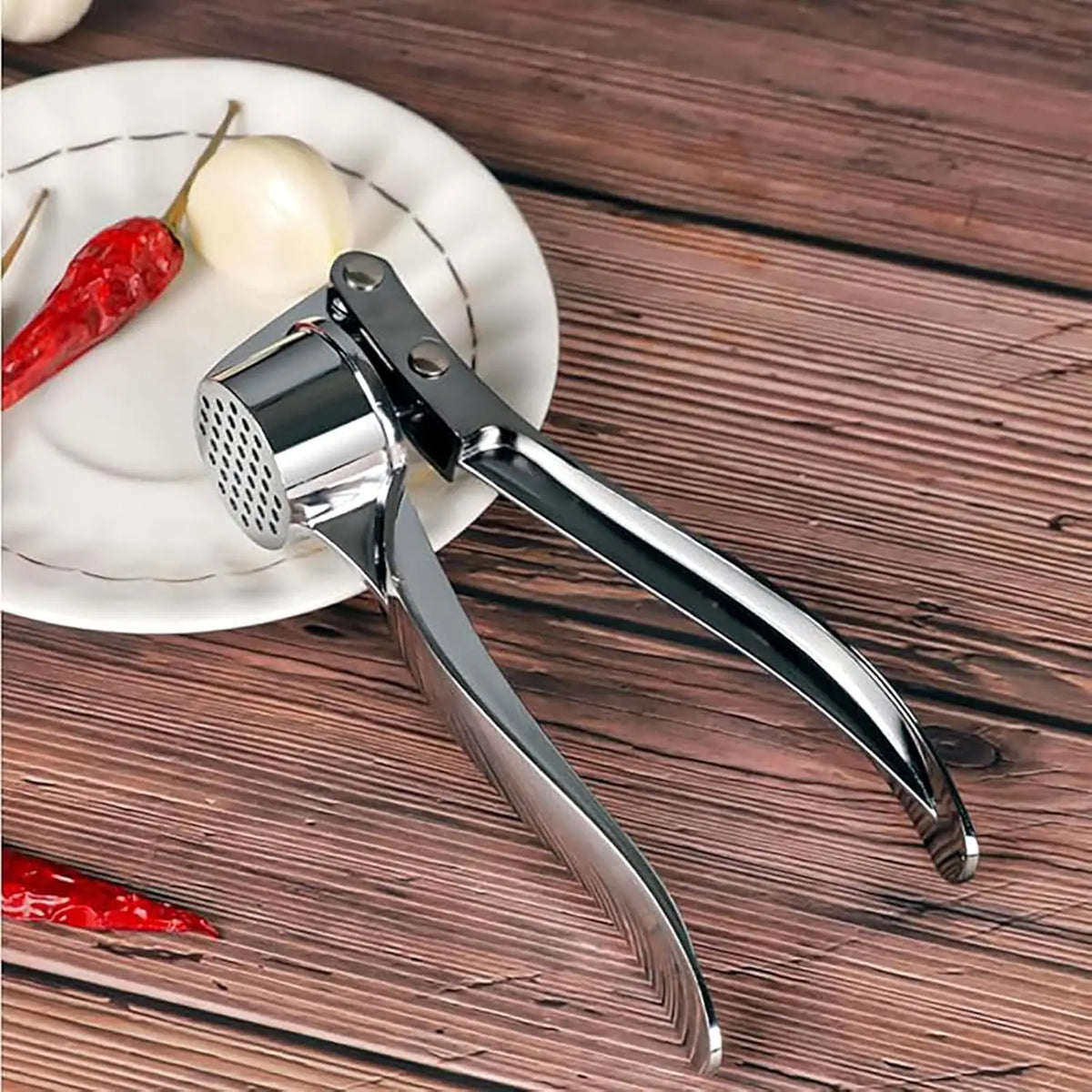 VIBE Rust-Proof Garlic Press – Ergonomic Dishwasher Safe