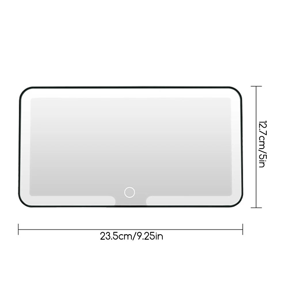 Car Sun Visor Lighted Makeup Mirror | USB Rechargeable LED