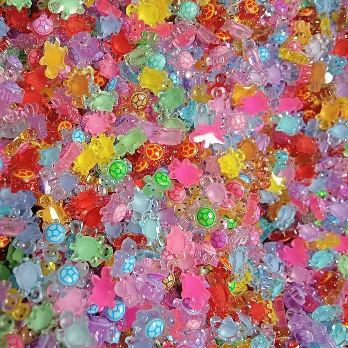 50pcs Kawaii Turtle 3D Flatback Resin Nail Art Charms DIY