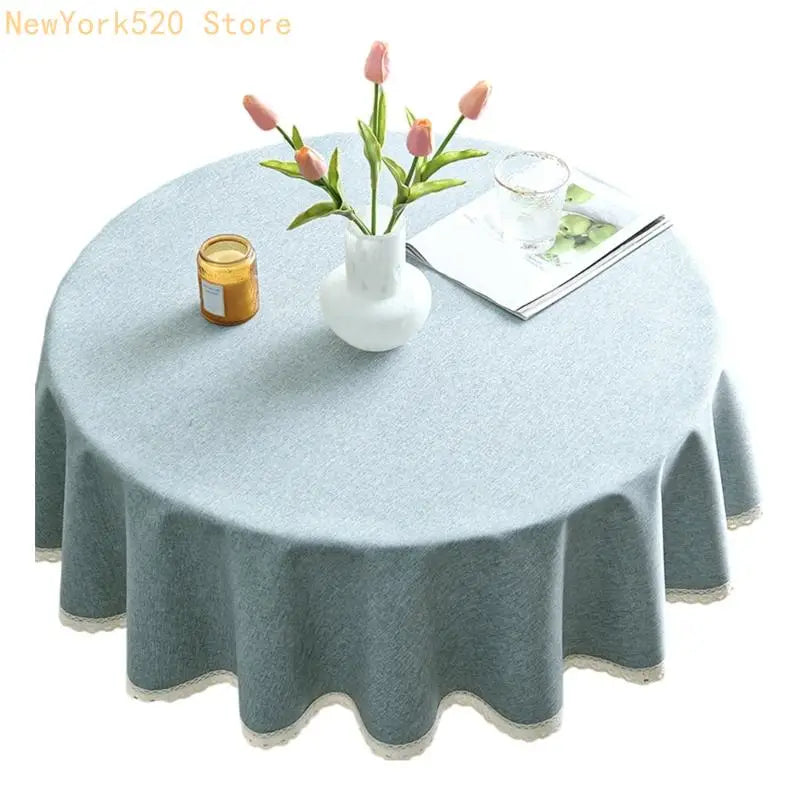 Round Waterproof Tablecloth – Oilproof Polyester Table Cover