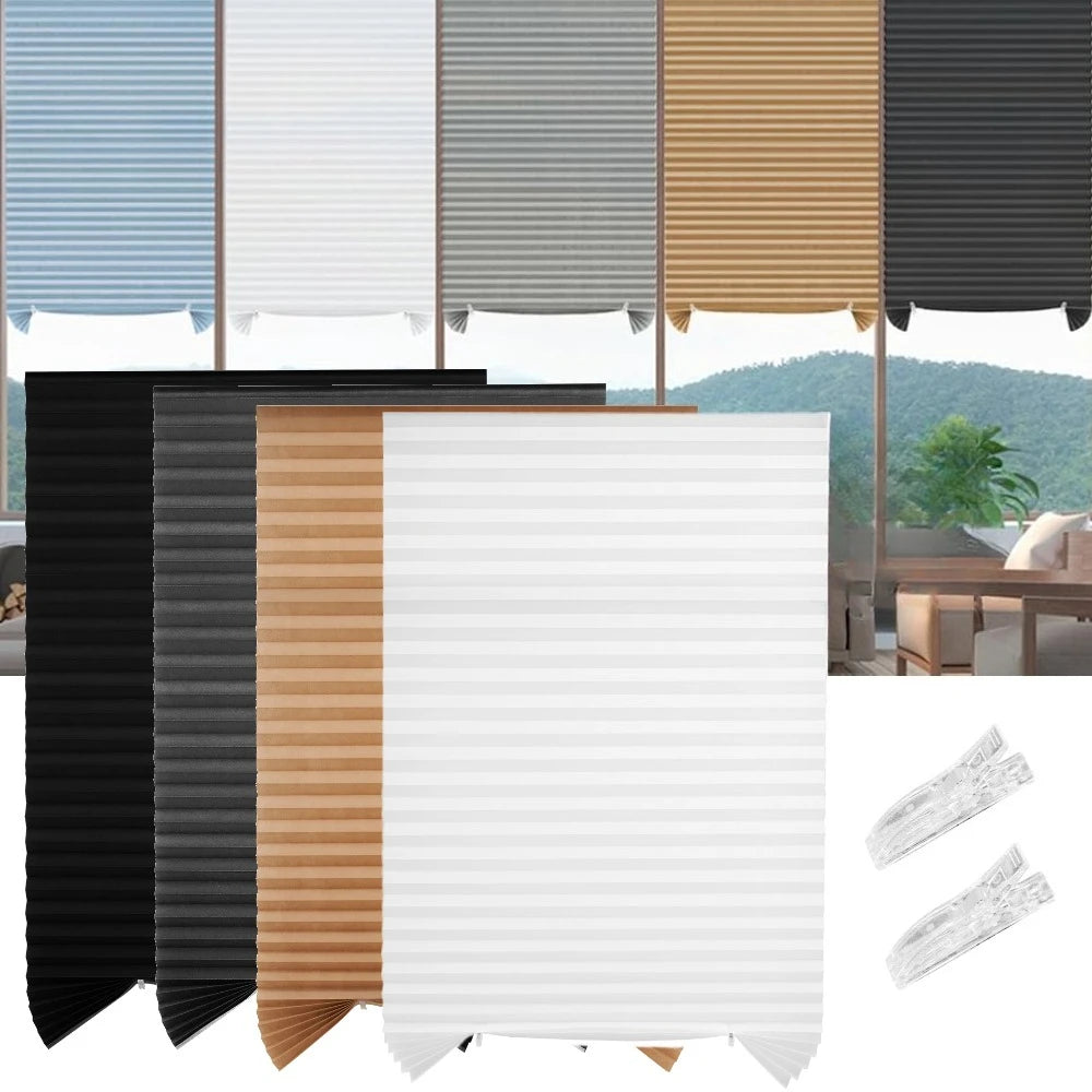 Cordless No-Drill Pleated Paper Blinds – Cut to Size
