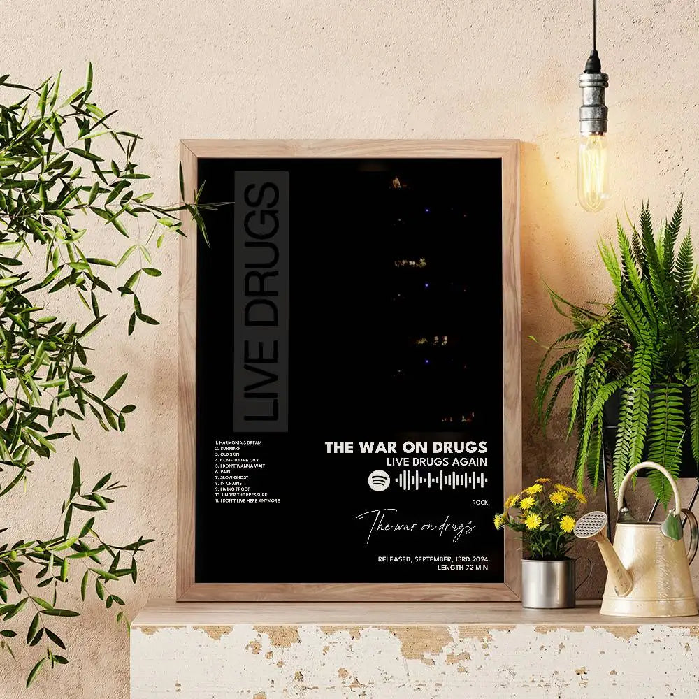War on Drugs Band Poster – Self-Adhesive Waterproof Wall Art