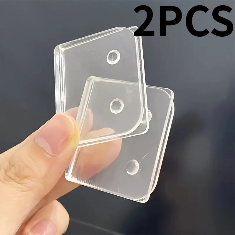Transparent Curtain Clips 2/4 Pack – No-Drill Adhesive