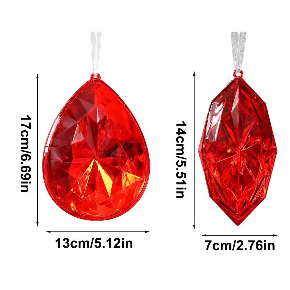 Faceted Diamond Crystal Christmas Tree Ornament – Multicolor