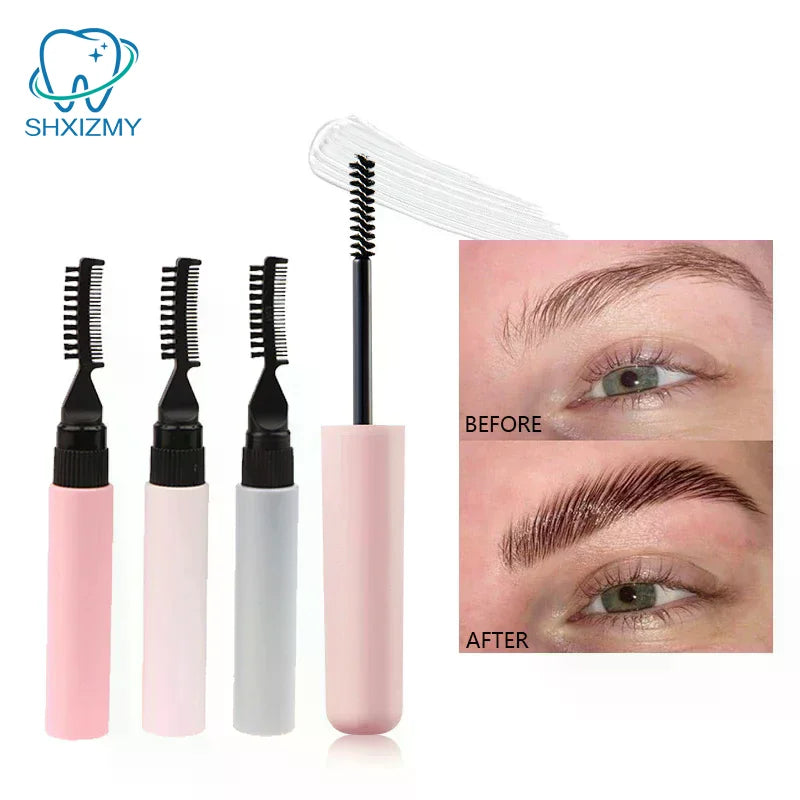 10ml Dual Brush Refillable Eyebrow Gel & Mascara Empty Tube