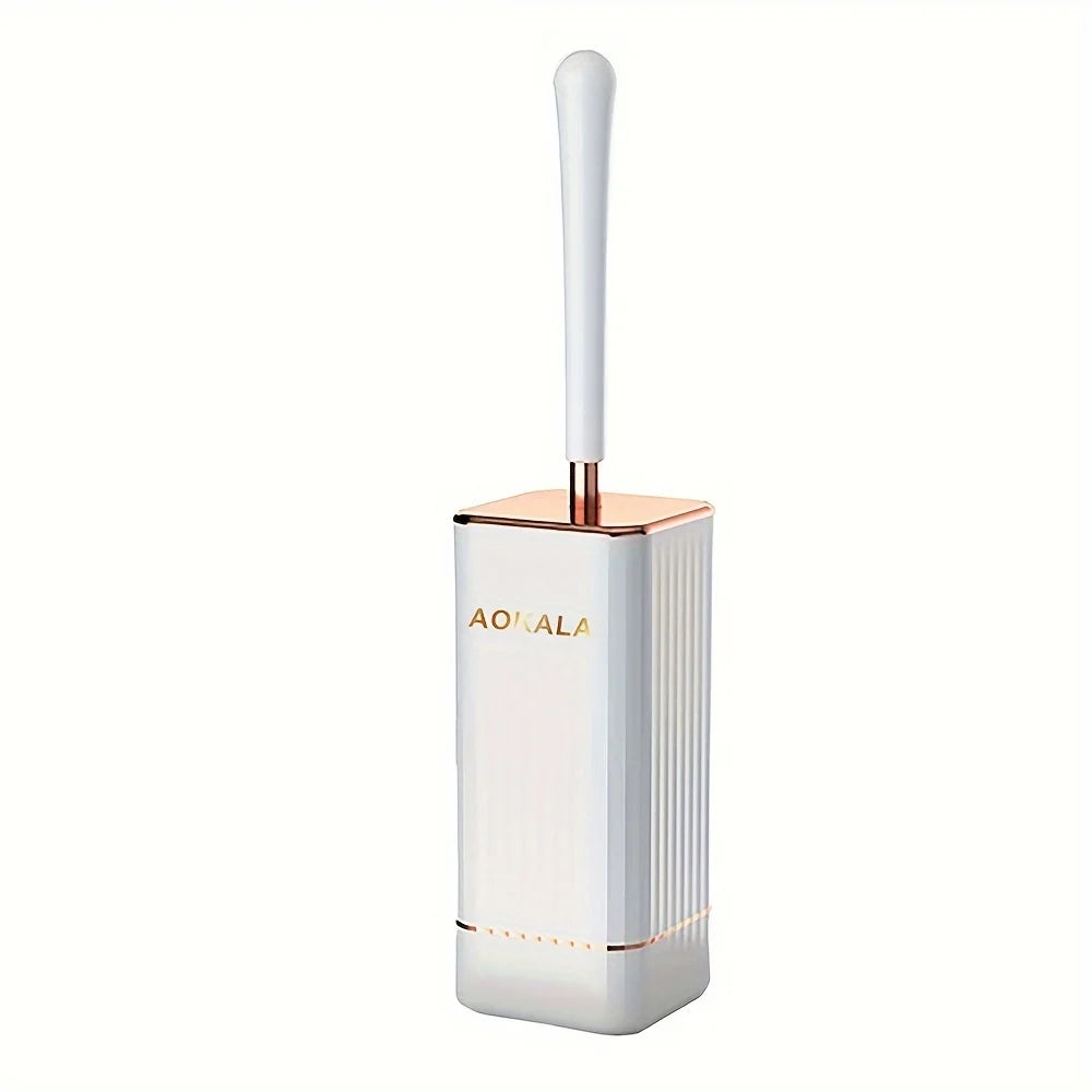 Toilet Brush Set with Holder – Soft Bristle Long Handle