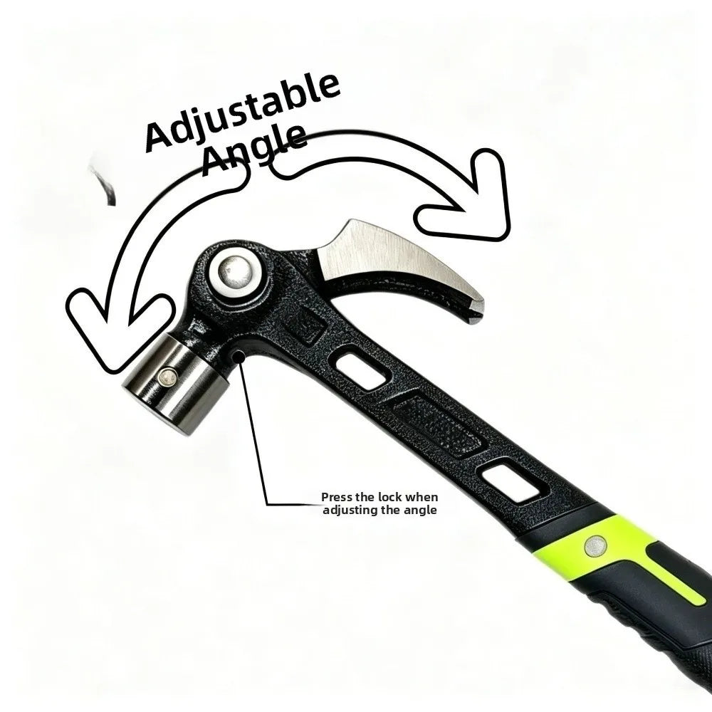Magnetic Adjustable Claw Hammer – 4-Position Nail Puller Tool