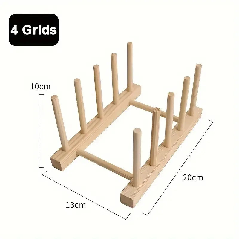 Wooden Plate Rack & Dish Drying Stand – Kitchen Organizer