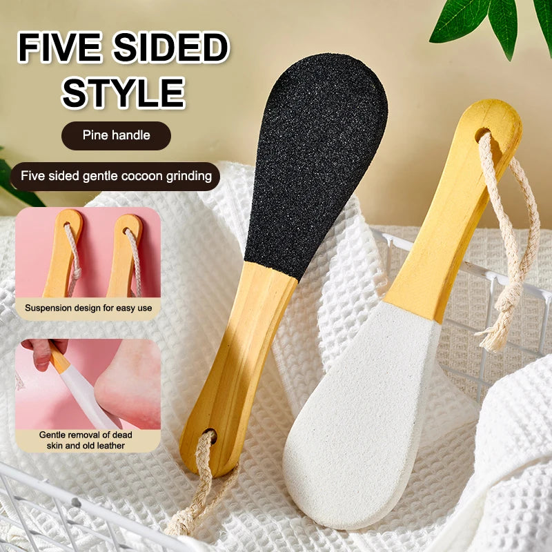 Wooden Double-Sided Foot File Callus Remover Heel Rasp Pedicure