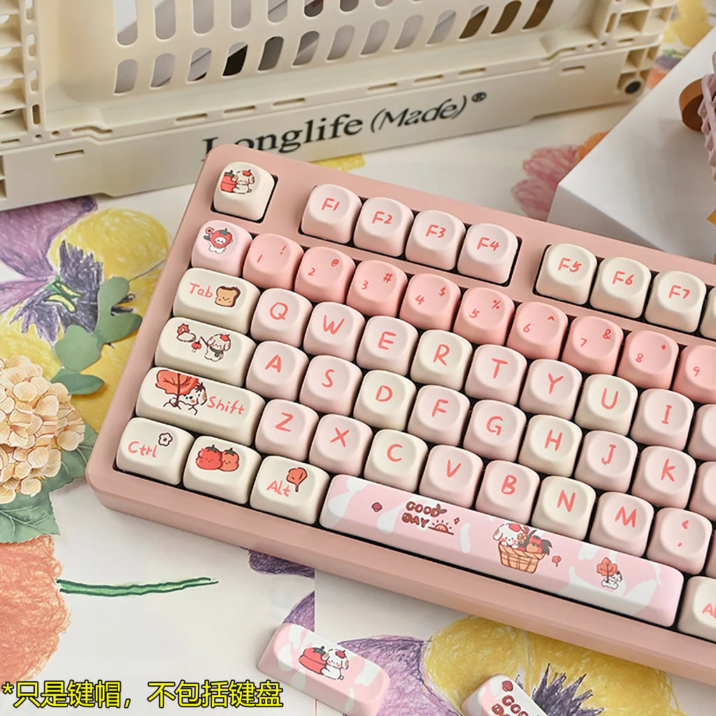 104-Key Christmas PBT MOA Keycaps – Dye Sublimation Cherry MX