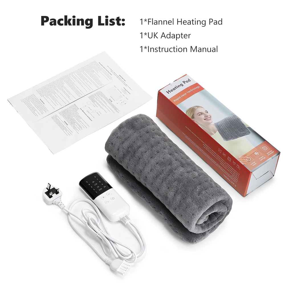 VIBE Electric Heating Pad 60x30cm | 10 Levels, Auto-Off Timer