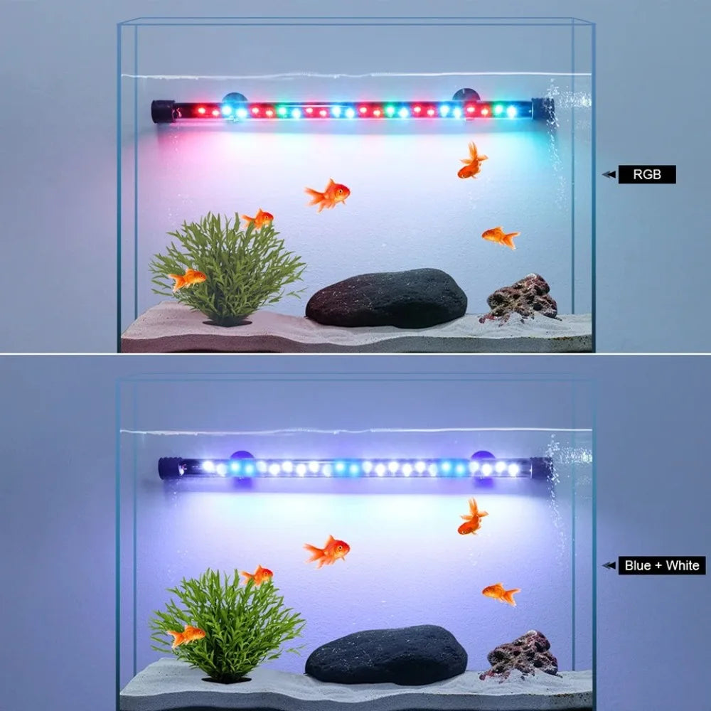 Submersible Aquarium LED Light 18–48cm Fish Tank Tube Lamp