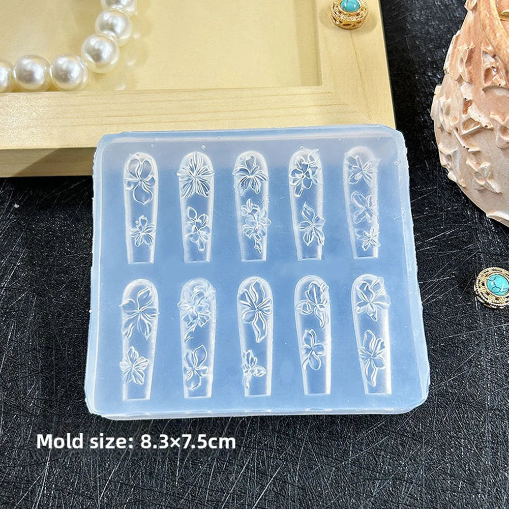 3D Seashell Flower Nail Art Silicone Mold – UV Resin & Gel