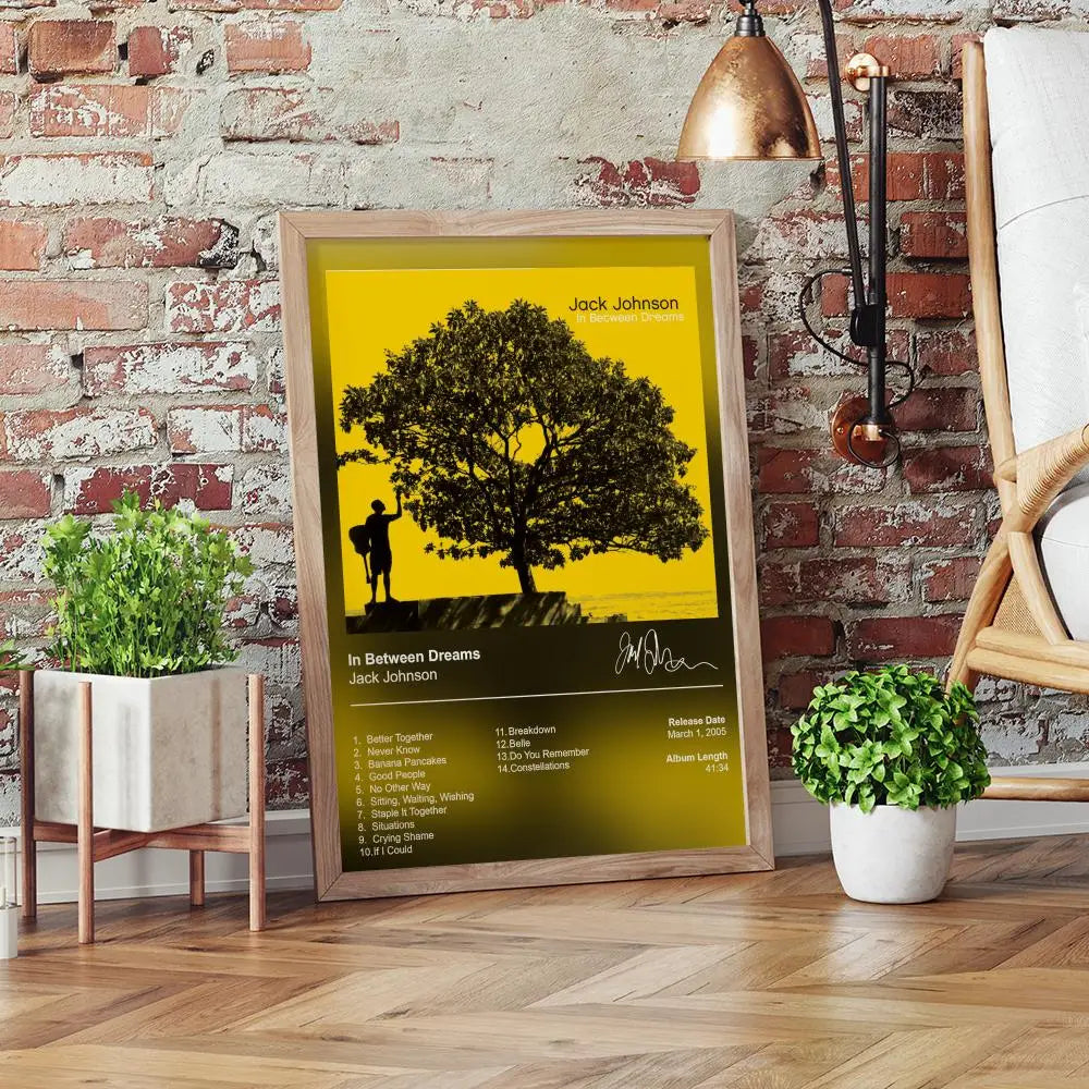 Jack Johnson Album Poster Self-Adhesive Waterproof Wall Art