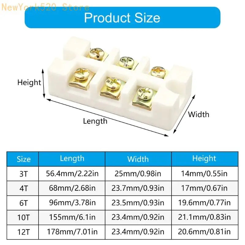 800°C Ceramic Junction Block Heat-Proof Wiring Terminal N84C