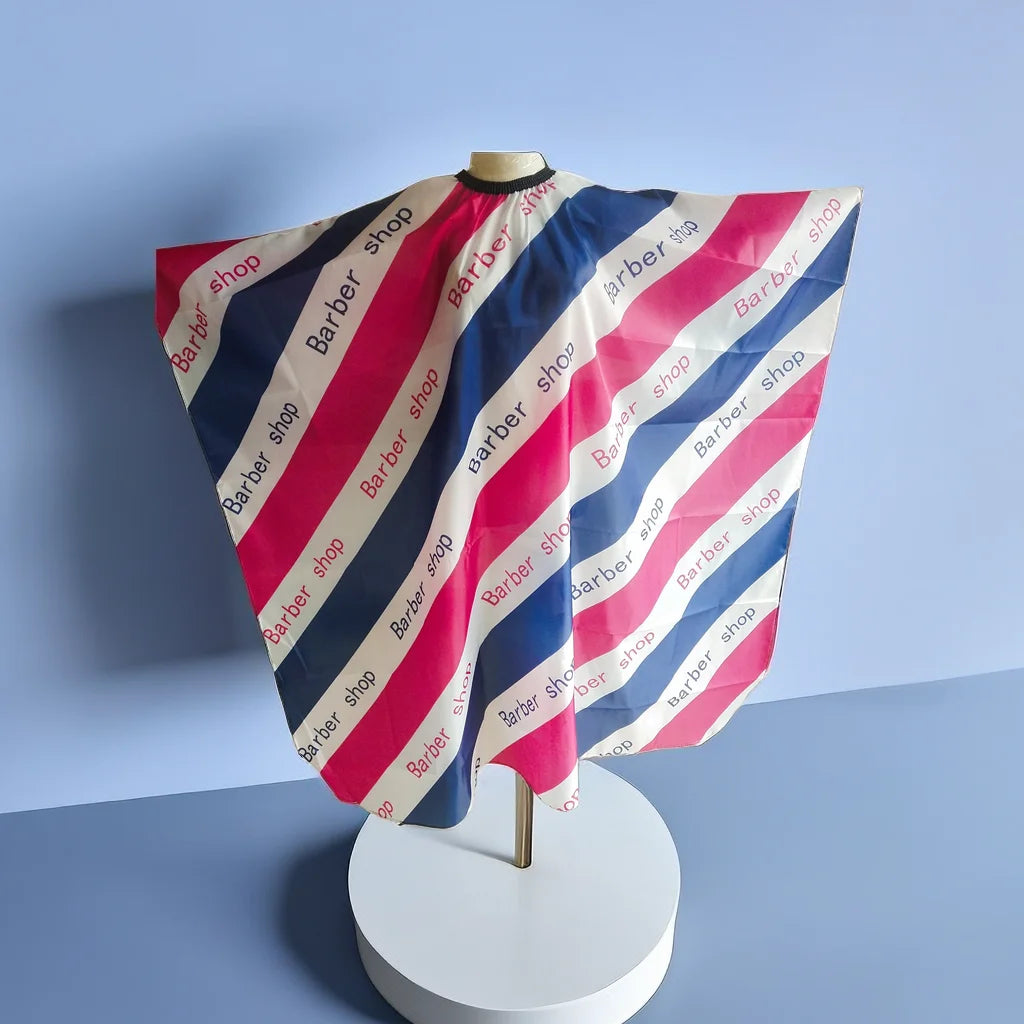 Professional Waterproof Barber Cape – Retro Pattern Haircut Apron