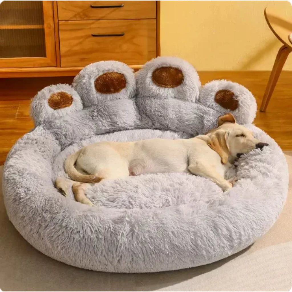Plush Corduroy Dog Sofa Bed for Medium & Large Breeds