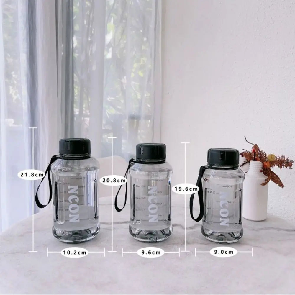 Portable Clear Water Bottle Leakproof 850–1300ml Large Capacity