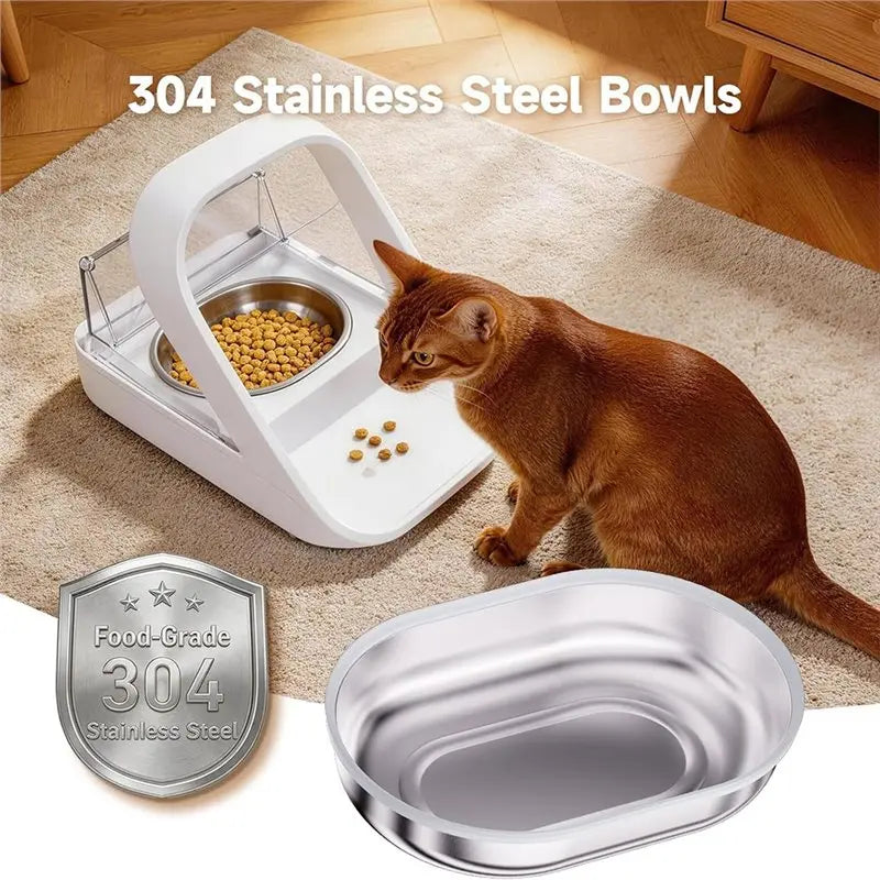 6-Pack Stainless Steel Bowls for RFID Microchip Cat Feeder