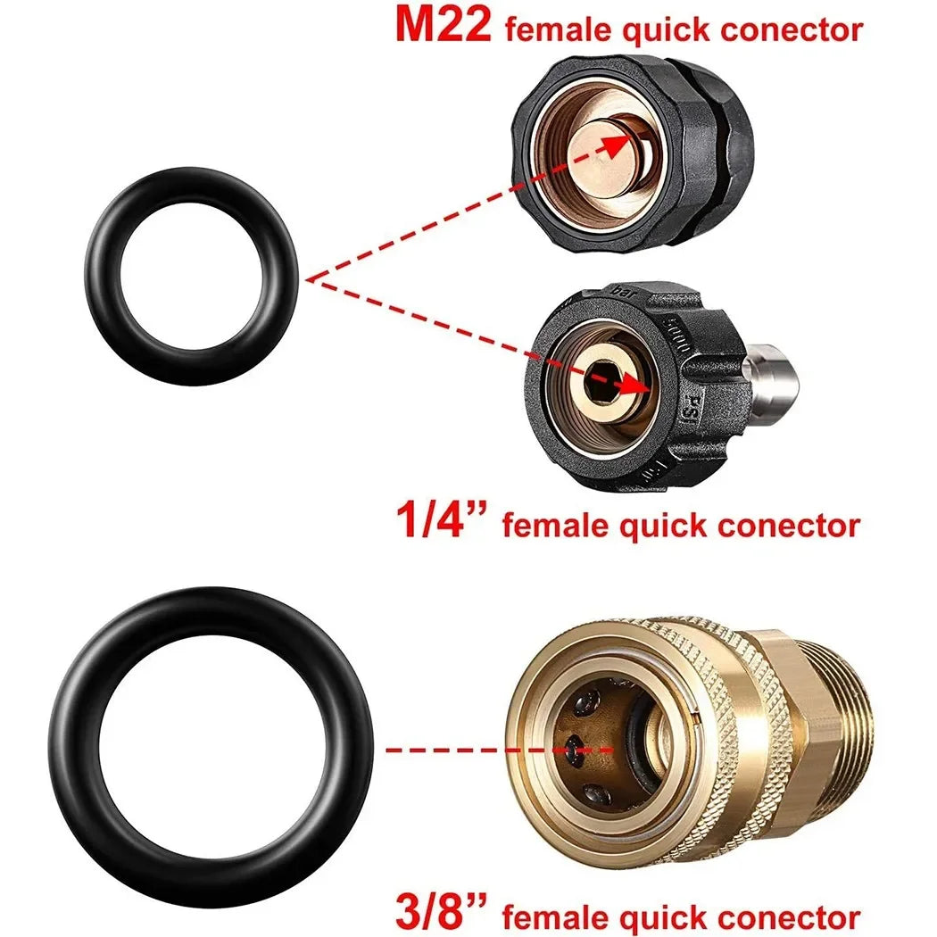 Pressure Washer O-Rings 40/80/120PCS – 1/4" 3/8" M22 Seals