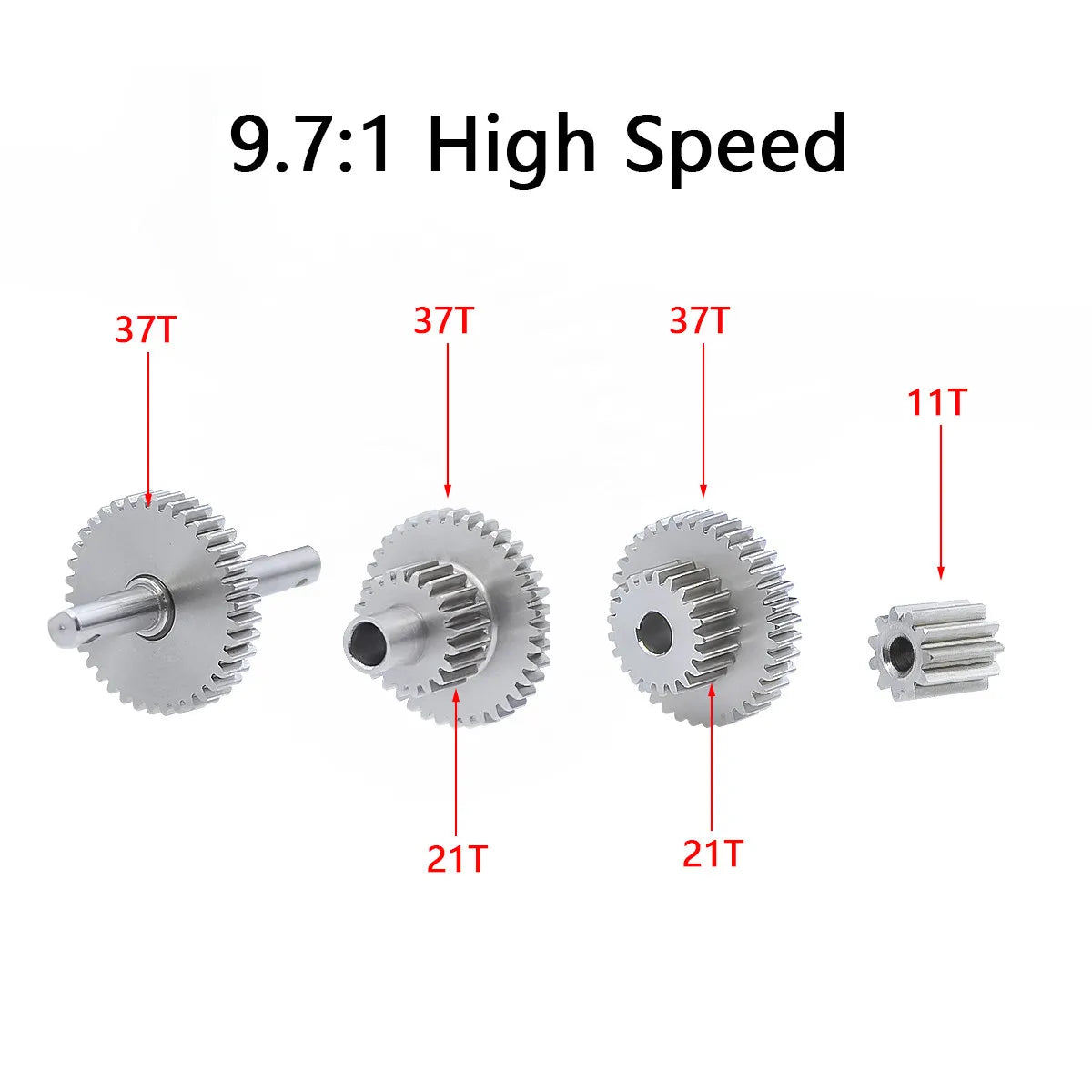 TRX4-M Stainless Steel Transmission Gear Pinion Set – RC Crawler