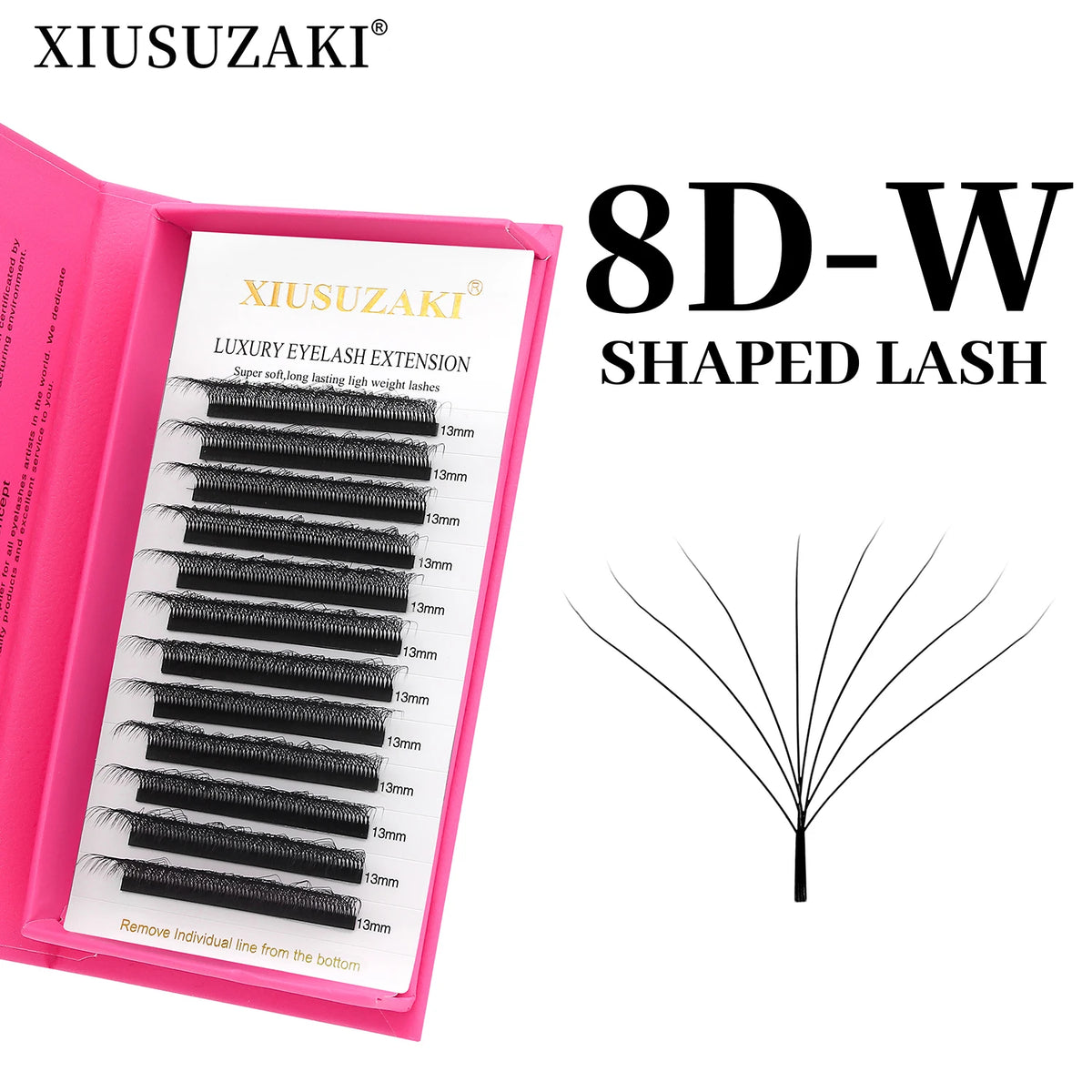 XIUSUZAKI W-Shape Premade Fan Lash Extensions 2D–8D YY